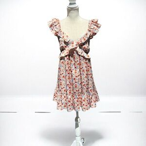 🌻Altar'd State Floral Shabby Chic Ruffled Cottage Boho Dress Size Medium
